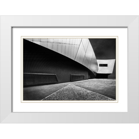 Overhang White Modern Wood Framed Art Print with Double Matting by Wride, Linda