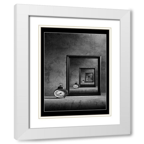 The Eternity White Modern Wood Framed Art Print with Double Matting by Ivanova, Victoria
