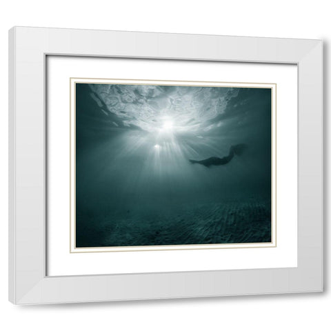 They Exist White Modern Wood Framed Art Print with Double Matting by Narchuk, Andrey