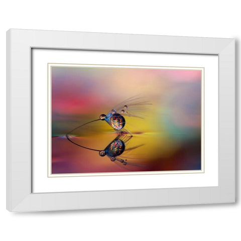 Colorize The Darkness White Modern Wood Framed Art Print with Double Matting by Westum, Heidi