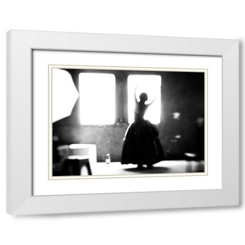 Ballade Pour Adeline White Modern Wood Framed Art Print with Double Matting by Lee, Hengki