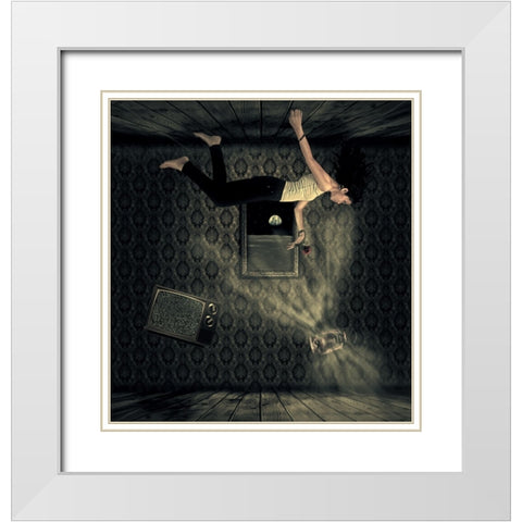 Hampa Udara White Modern Wood Framed Art Print with Double Matting by Langelo, Donaldo