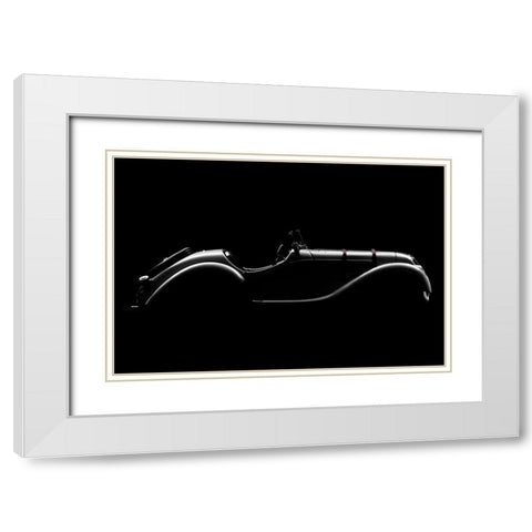Silhouette White Modern Wood Framed Art Print with Double Matting by Perez, Alvaro