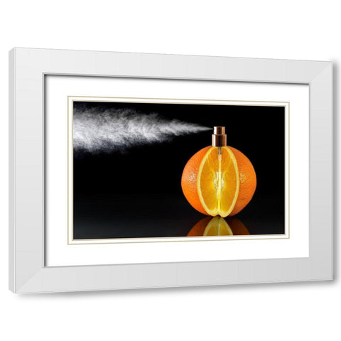 Natural Perfum White Modern Wood Framed Art Print with Double Matting by M. Garcia, Jesus
