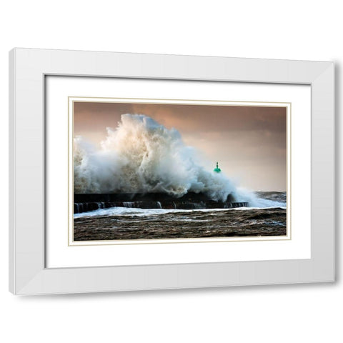 The Wall White Modern Wood Framed Art Print with Double Matting by Christian Wulff, Niels