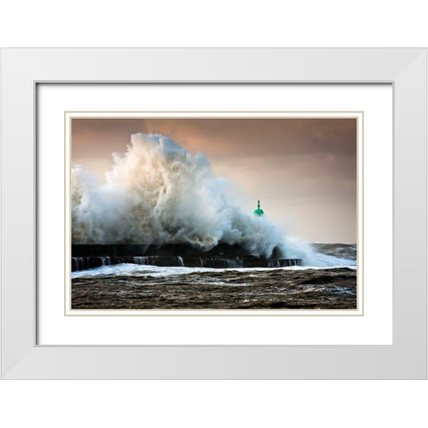 The Wall White Modern Wood Framed Art Print with Double Matting by Christian Wulff, Niels