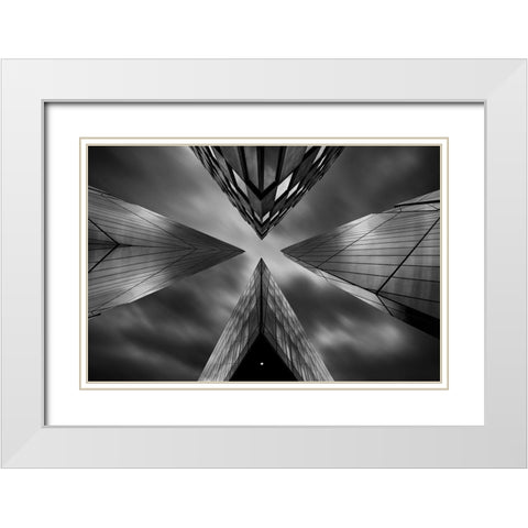 The Meeting White Modern Wood Framed Art Print with Double Matting by Marcisovsky, Martin