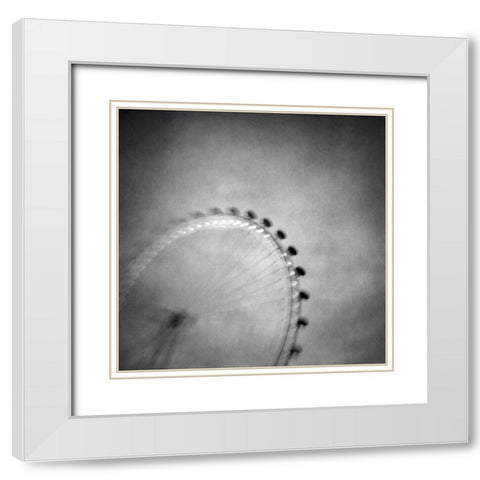 Spinning Round White Modern Wood Framed Art Print with Double Matting by Bagiatis, Vangelis