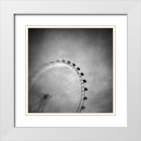 Spinning Round White Modern Wood Framed Art Print with Double Matting by Bagiatis, Vangelis