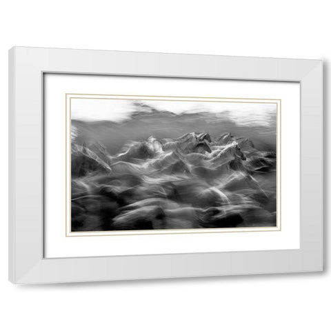 Dir White Modern Wood Framed Art Print with Double Matting by Malovrh, Milan