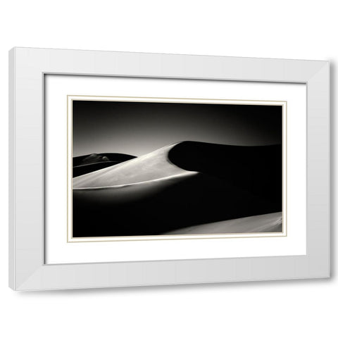 Dune White Modern Wood Framed Art Print with Double Matting by Kravanja, Jure