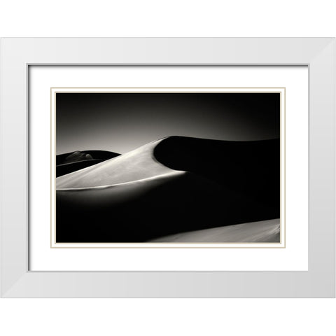 Dune White Modern Wood Framed Art Print with Double Matting by Kravanja, Jure