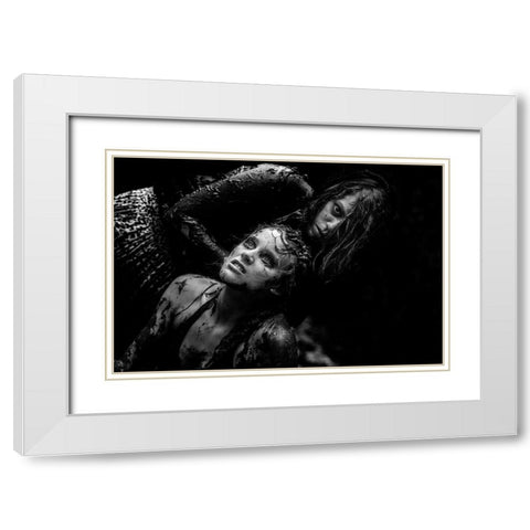 The Battle White Modern Wood Framed Art Print with Double Matting by Boehmer, Joe