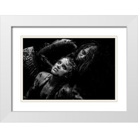 The Battle White Modern Wood Framed Art Print with Double Matting by Boehmer, Joe