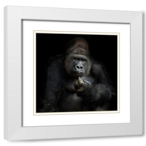 Imho .... White Modern Wood Framed Art Print with Double Matting by Wenner-Braun, Antje