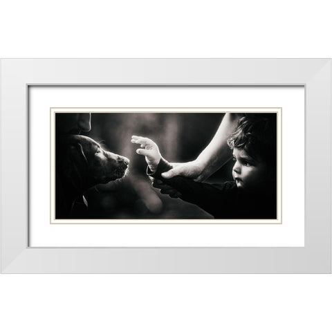 The Only Thing We Have To Fear... White Modern Wood Framed Art Print with Double Matting by Knartist