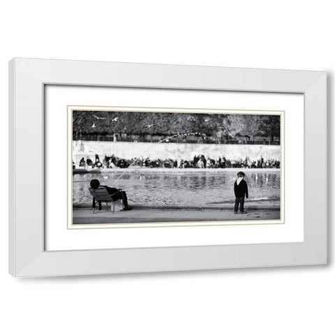 No Comment White Modern Wood Framed Art Print with Double Matting by Vigoureux, Guillaume