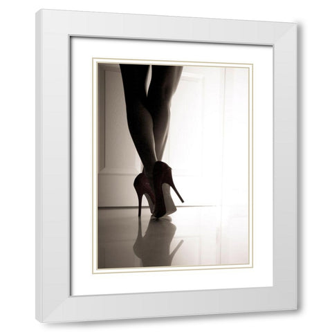 Red Violin White Modern Wood Framed Art Print with Double Matting by Schottstaedt, Erik