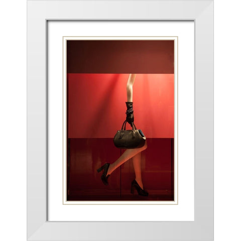 Spending Cuts On Personnel White Modern Wood Framed Art Print with Double Matting by Perrone, Antonio
