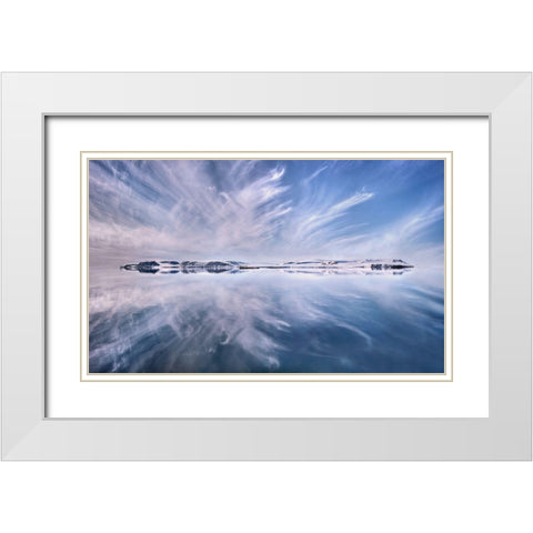 Only A Beautiful Artic Day White Modern Wood Framed Art Print with Double Matting by Schweiger, Christian