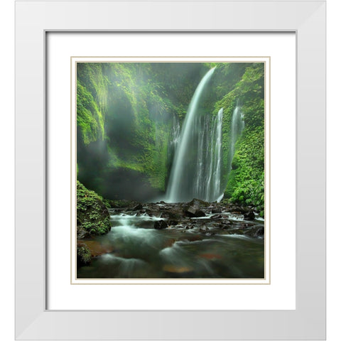 Tiu Kelep White Modern Wood Framed Art Print with Double Matting by Prayoga, Adhi