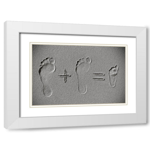 Sand Arithmetic White Modern Wood Framed Art Print with Double Matting by Philnormanphoto