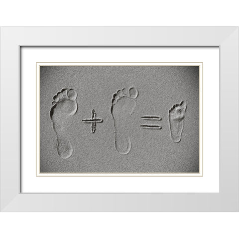 Sand Arithmetic White Modern Wood Framed Art Print with Double Matting by Philnormanphoto
