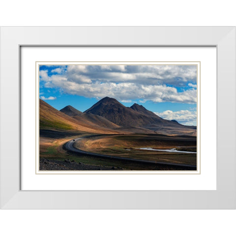 Iceland White Modern Wood Framed Art Print with Double Matting by Kravanja, Jure