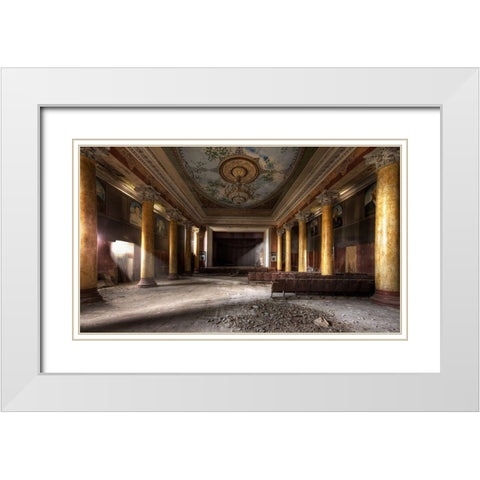 Former Glory White Modern Wood Framed Art Print with Double Matting by Shainidze, Roland