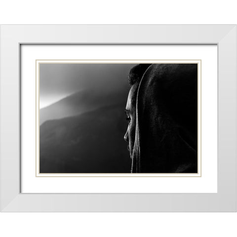 Look Ahead White Modern Wood Framed Art Print with Double Matting by Cheli, Ivano