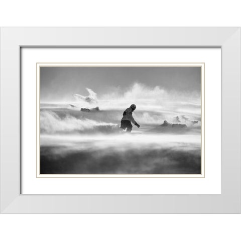 For Strong Only... White Modern Wood Framed Art Print with Double Matting by Svoboda MQEP, Peter
