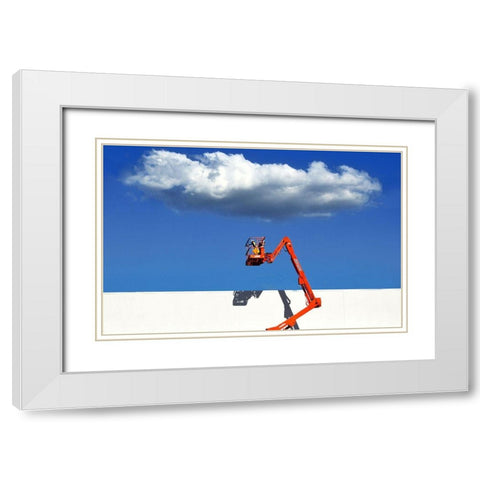 Cloud White Modern Wood Framed Art Print with Double Matting by Millar, Tj