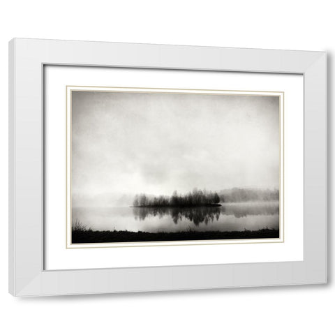 Isle Of Silence White Modern Wood Framed Art Print with Double Matting by Bogner, Franz