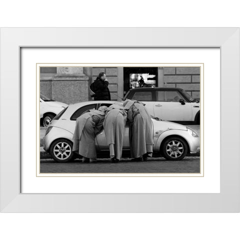 Vatican Council White Modern Wood Framed Art Print with Double Matting by Juliusfrumble