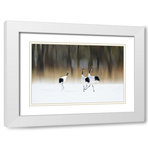 Sing A Song Of Love White Modern Wood Framed Art Print with Double Matting by Iga, Ikuo