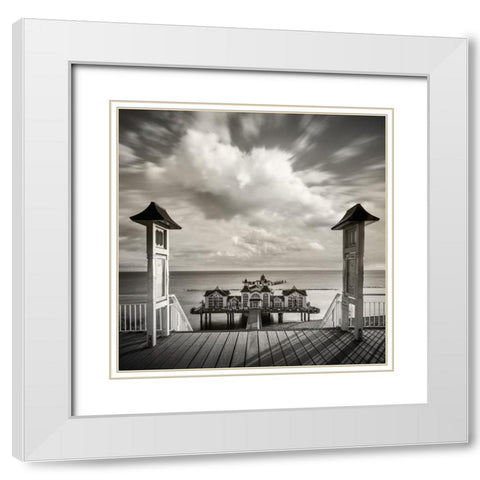 [Good Morning Sellin] White Modern Wood Framed Art Print with Double Matting by Benz, Mario