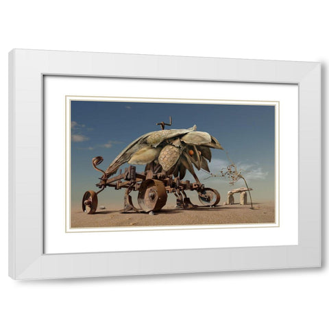 K 216 White Modern Wood Framed Art Print with Double Matting by Penchev, Radoslav