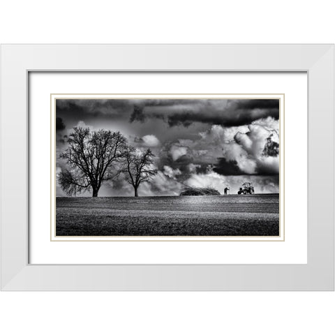 Old Man Look At My Life White Modern Wood Framed Art Print with Double Matting by Hartlieb, Jurgen