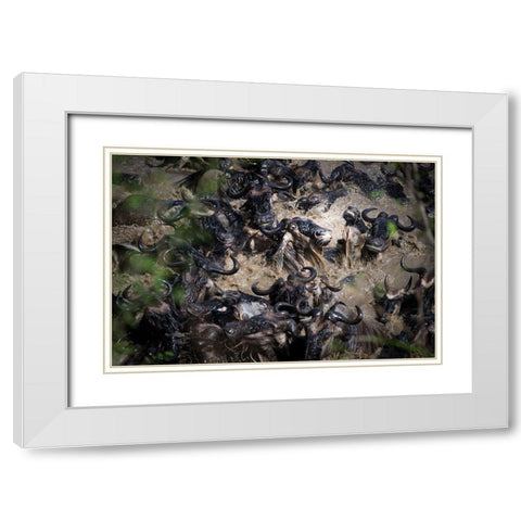 The Inferno White Modern Wood Framed Art Print with Double Matting by Lunney, Karen