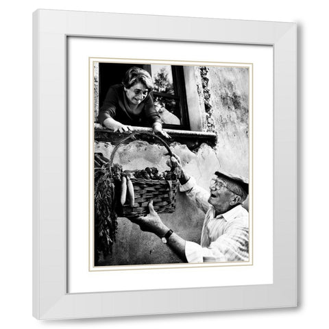 Lifetime Friends White Modern Wood Framed Art Print with Double Matting by Maiorana, Giuseppe
