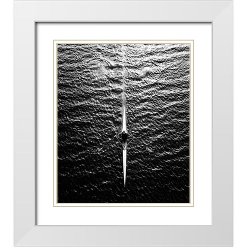 Untitled White Modern Wood Framed Art Print with Double Matting by Hardekopf, Friedhelm