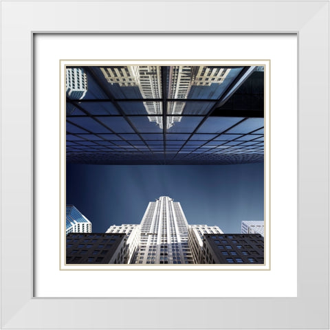 The star of Lexington White Modern Wood Framed Art Print with Double Matting by Del Grosso, Sebastien