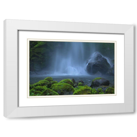 Dancing Fairies White Modern Wood Framed Art Print with Double Matting by Zeng, Hong