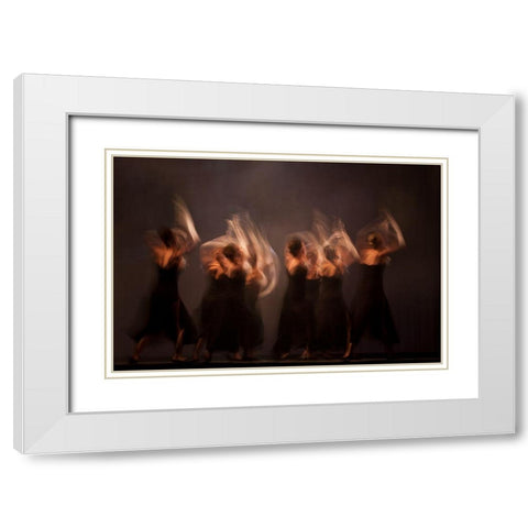 Together White Modern Wood Framed Art Print with Double Matting by Legraverend, Guillaume