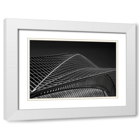 Stationlines White Modern Wood Framed Art Print with Double Matting by Van Maastricht, Henk