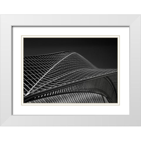 Stationlines White Modern Wood Framed Art Print with Double Matting by Van Maastricht, Henk