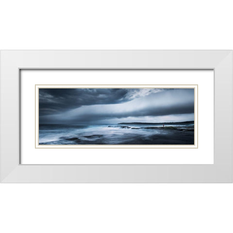 Witness White Modern Wood Framed Art Print with Double Matting by Zhang, Joshua
