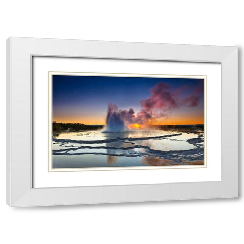 Explosion White Modern Wood Framed Art Print with Double Matting by Nicholas Roemmelt, Dr.