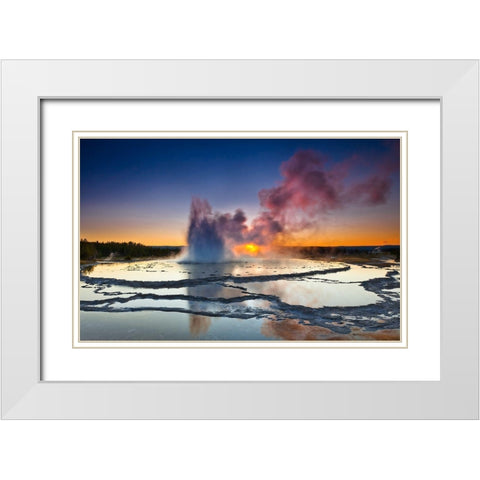 Explosion White Modern Wood Framed Art Print with Double Matting by Nicholas Roemmelt, Dr.