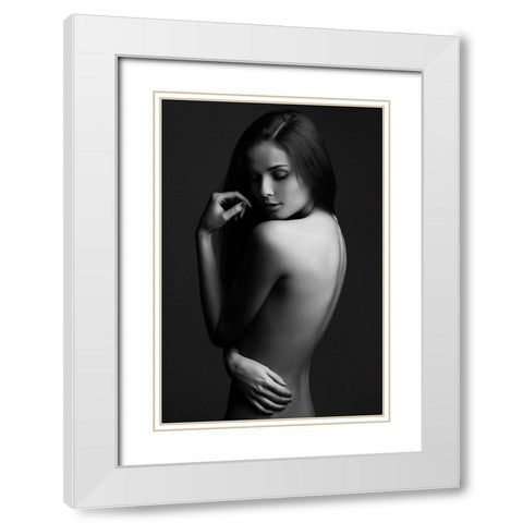 Sensual Beauty White Modern Wood Framed Art Print with Double Matting by Krystynek MQEP, Martin